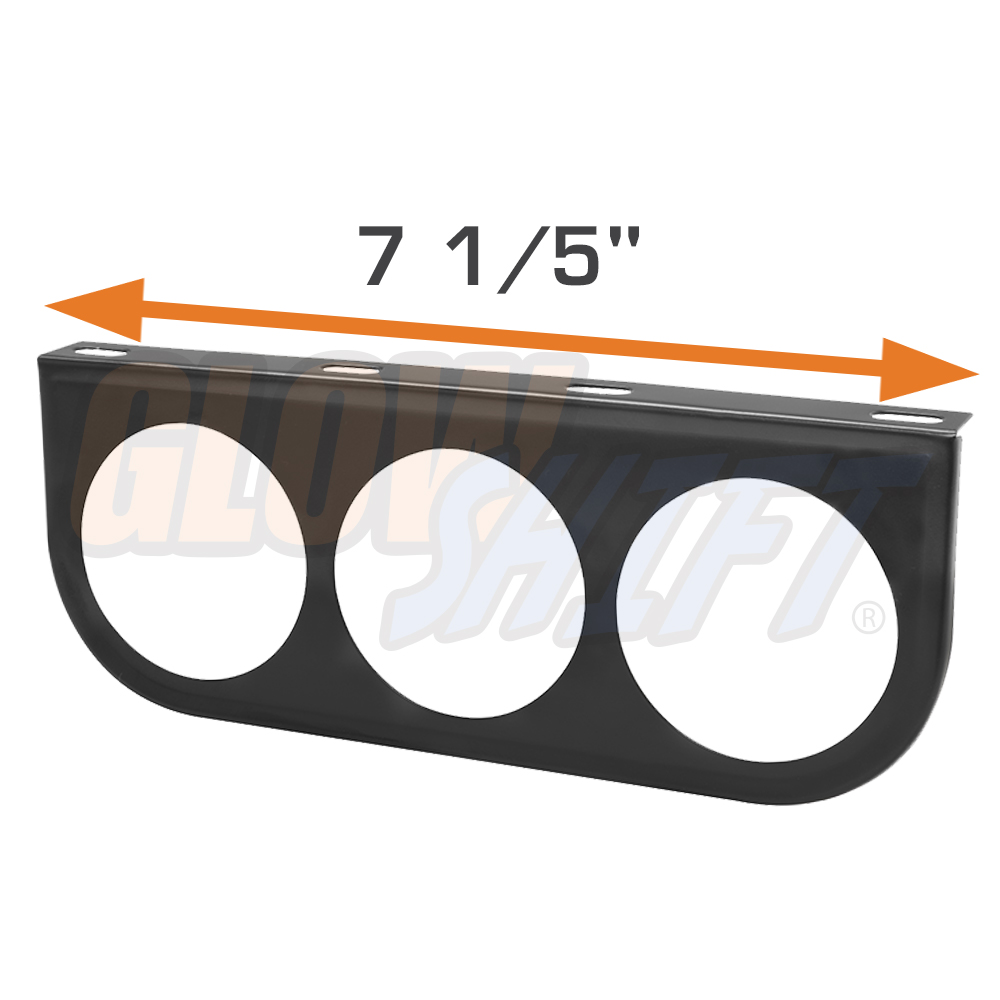 GlowShift Universal 52mm Triple Gauge Under Dash Mounting Bracket Pod